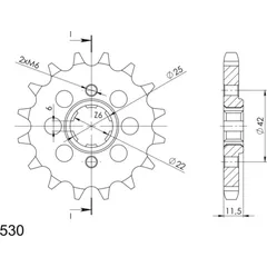 Ritzel Supersprox 530/16Z 20503-16
