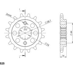 Silent Front Sprocket Supersprox 525/16t 20606S16