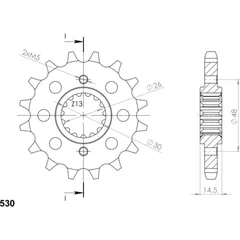 Silent Front Sprocket Supersprox 530/16t