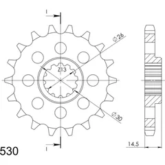 Front Sprocket Supersprox 530/18t 20801-18