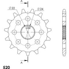 Front Sprocket Supersprox 520/15t 61201-15