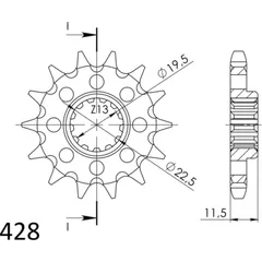 Front Sprocket Supersprox 428/16t 22201-16
