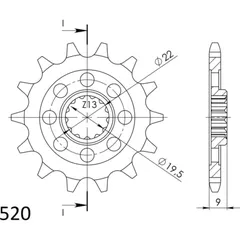 Ritzel Supersprox 520/13Z 20428-13