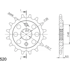 Silent Front Sprocket Supersprox 520/17t