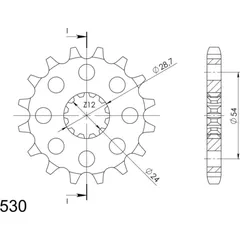 Silent Front Sprocket Supersprox 530/17t 24601S17