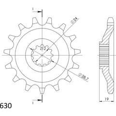 Front Sprocket Supersprox 630/15t 24803-15