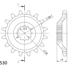 Front Sprocket Supersprox 530/17t 24805-17