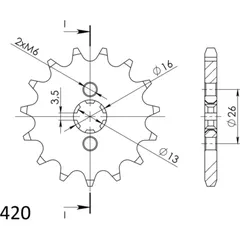 Front Sprocket Supersprox 420/13t 27100-13