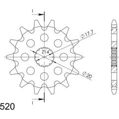 Front Sprocket Supersprox 520/15t 21203-15