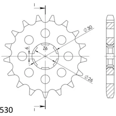 Front Sprocket Supersprox 530/17t 21600-17