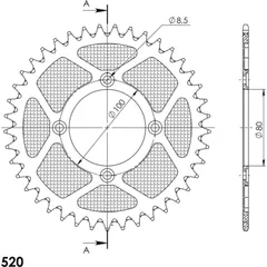 Alu-Rear Sprocket / Chain Wheel Supersprox 520/40t black 42802AK40