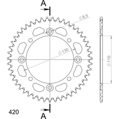 Alu-Kettenrad Supersprox 420/47Z gold 30455AS47