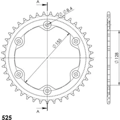 Alu-Rear Sprocket / Chain Wheel Supersprox 525/42t black 72401AK42