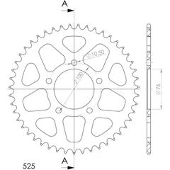 Alu-Rear Sprocket / Chain Wheel Supersprox 525/46t blue 93903AB46