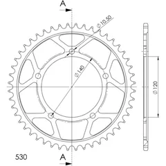 Stahl-Kettenrad Supersprox 530/47Z schwarz 86603-47