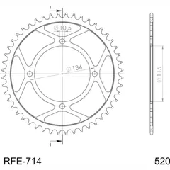 Steel-Rear Sprocket / Chain Wheel Supersprox 520/50t black 44301-50