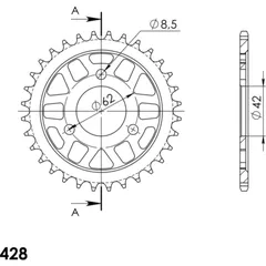 Steel-Rear Sprocket / Chain Wheel Supersprox 428/32t black