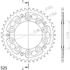 Stealth-Rear Sprocket / Chain Wheel Supersprox 525/41t black