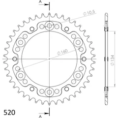 Stealth-Kettenrad Supersprox 520/42Z schwarz 11618K42