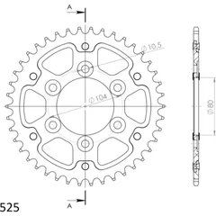 Stealth-Rear Sprocket / Chain Wheel Supersprox 525/42t green