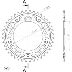 Stealth-Rear Sprocket / Chain Wheel Supersprox 520/41t black 15605K41