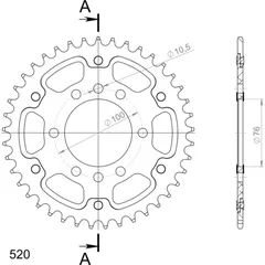 Stealth-Rear Sprocket / Chain Wheel Supersprox 520/41t gold 14401S41