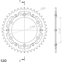 Stealth-Rear Sprocket / Chain Wheel Supersprox 520/42t orange