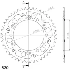 Stealth-Rear Sprocket / Chain Wheel Supersprox 520/45t gold 10501S45