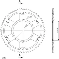 Stealth-Rear Sprocket / Chain Wheel Supersprox 428/60t blue