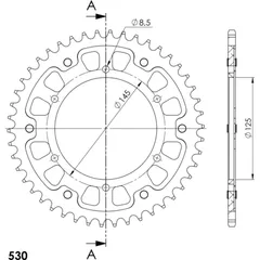 Stealth-Rear Sprocket / Chain Wheel Supersprox 530/46t gold 30415S46