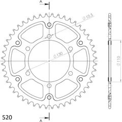 Stealth-Rear Sprocket / Chain Wheel Supersprox 520/48t black 16500K48