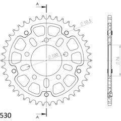 Stealth-Rear Sprocket / Chain Wheel Supersprox 530/42t black 37090K42