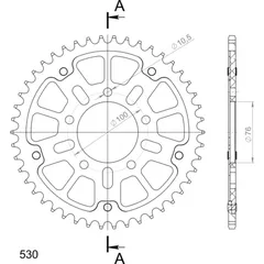 Stealth-Rear Sprocket / Chain Wheel Supersprox 530/46t black 37090K46