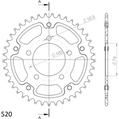 Stealth-Rear Sprocket / Chain Wheel Supersprox 520/39t green 92902G39