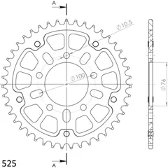 Stealth-Rear Sprocket / Chain Wheel Supersprox 525/41t black 92903K41