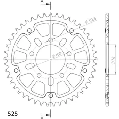 Stealth-Rear Sprocket / Chain Wheel Supersprox 525/45t black 92903K45