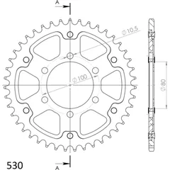 Stealth-Rear Sprocket / Chain Wheel Supersprox 530/43t black 37096K43