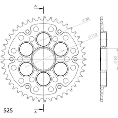 Stealth-Rear Sprocket / Chain Wheel Supersprox 525/44t gold 50801S44