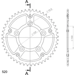 Stealth-Rear Sprocket / Chain Wheel Supersprox 520/48t black 50613K48