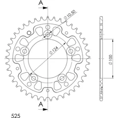 Stealth-Rear Sprocket / Chain Wheel Supersprox 525/41t black 50614K41