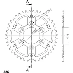 Stealth-Rear Sprocket / Chain Wheel Supersprox 525/43t black 30765K43
