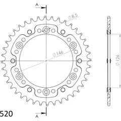 Stealth-Rear Sprocket / Chain Wheel Supersprox 520/41t black 14203K41