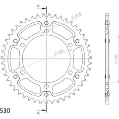 Stealth-Rear Sprocket / Chain Wheel Supersprox 530/47t black