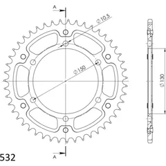 Stealth-Rear Sprocket / Chain Wheel Supersprox 532/47t blue