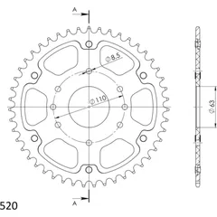 Stealth-Rear Sprocket / Chain Wheel Supersprox 520/47t gold 71306S47
