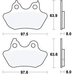 Bremsklotz für Custombikes und Chopper