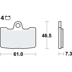 Brake pads sintered trq trw MCB810TRQ