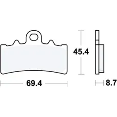 Bremsklotz Sinter TRQ TRW passend für: BMW G, C, CE04, Fantic Caballero, Caballero SC, Caballero RL