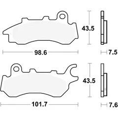 Bremsklotz Standard TRW Alternative: 7320130 passend für: Honda CB