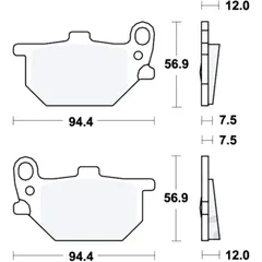 Bremsklötze Standard TRW für Motorräder 7871395